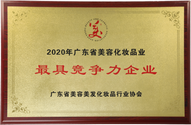 2020年广东省美容化妆品业最具竞争力企业