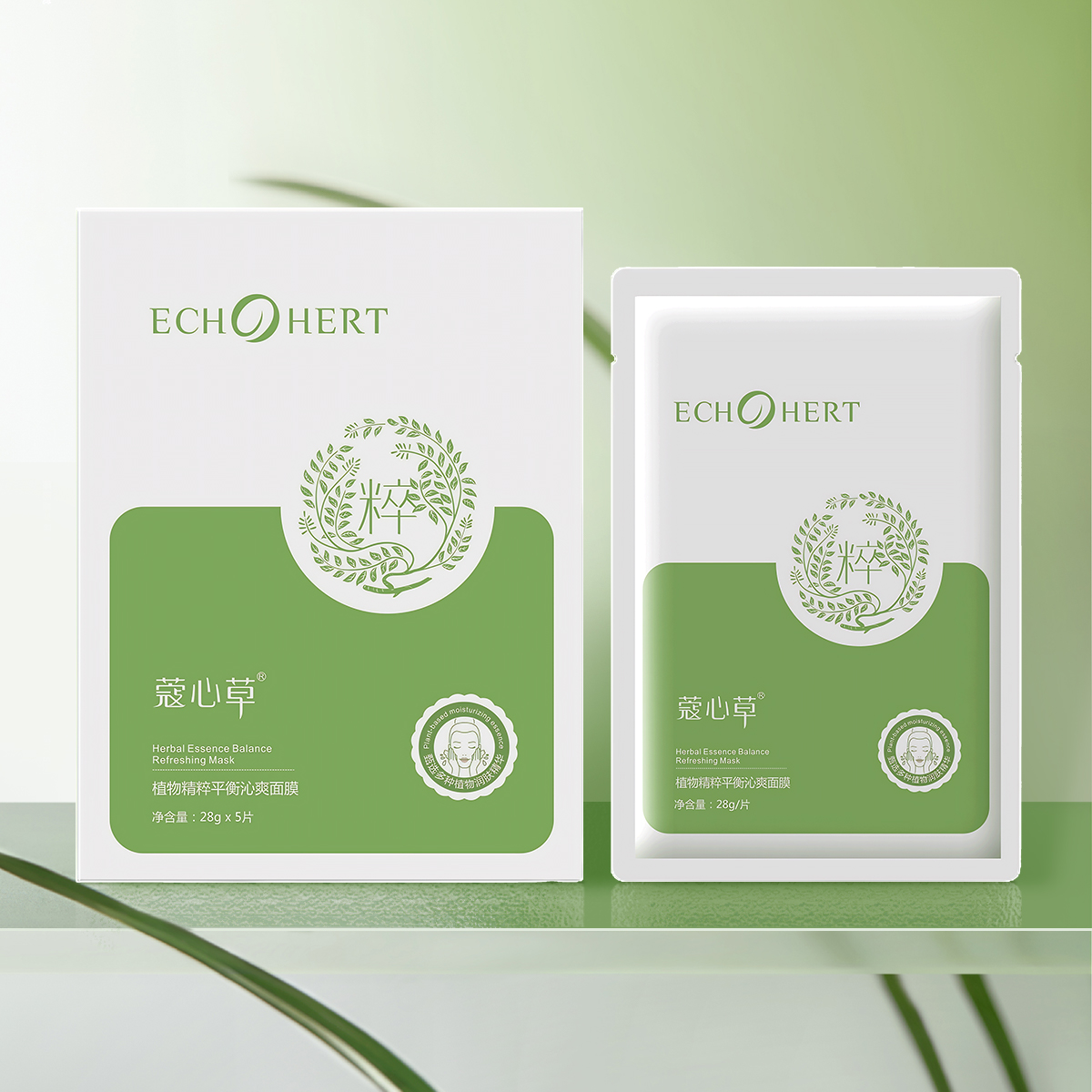 蔻心草植物精粹平衡沁爽面膜